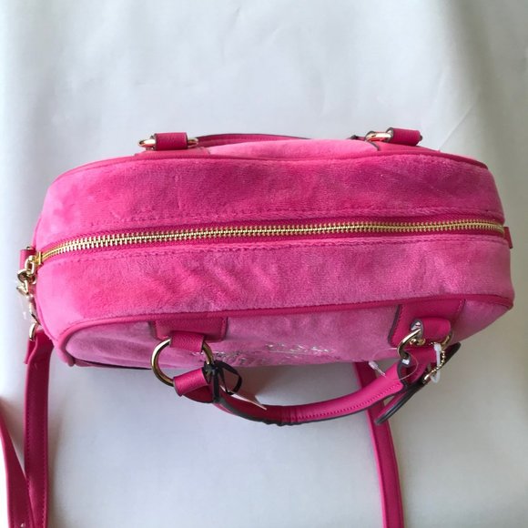 Juicy Couture Hot Pink Free Love Heritage Bowler Crossbody Bag - Picture 5 of 9